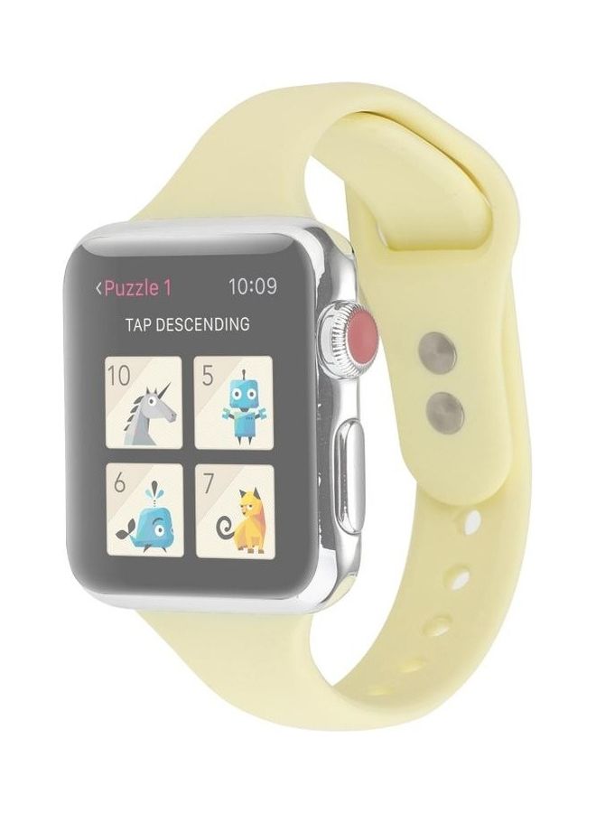 BGM Replacement Band for Apple Watch Series 1/2/3/4/5/6/SE 38/40mm Yellow - Image 1