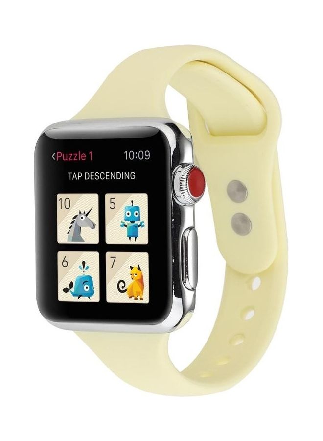 BGM Replacement Band for Apple Watch Series 1/2/3/4/5/6/SE 38/40mm Yellow - Image 3