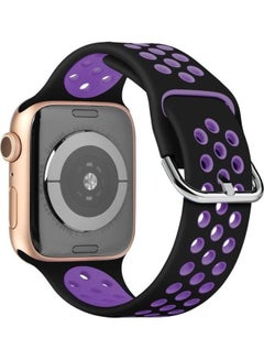 Replacement Band for Apple Watch Series 1/2/3/4/5/6/SE 42/44mm Black/Purple