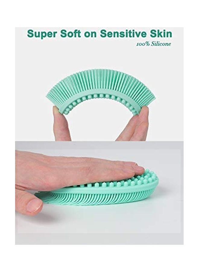 هيتا فرشاة لتدليك فروة الرأس والشعر بشعيرات ناعمة من السيليكون أخضر - Image 4