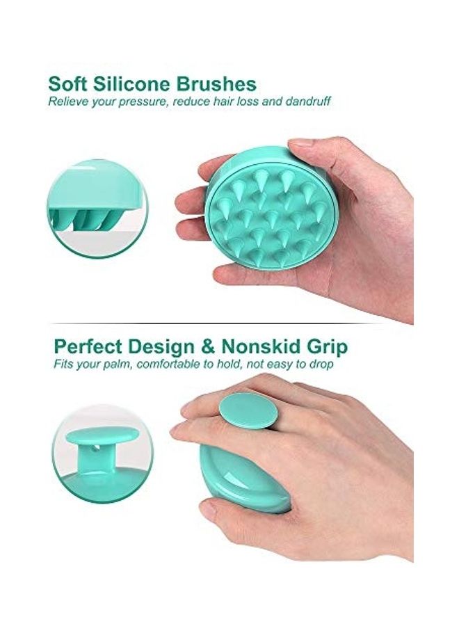 هيتا فرشاة لتدليك فروة الرأس والشعر بشعيرات ناعمة من السيليكون أخضر - Image 2