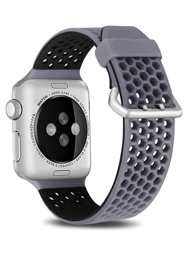 BGM Replacement Band for Apple Watch Series 1/2/3/4/5/6/SE 40mm Grey/Black - Image 1