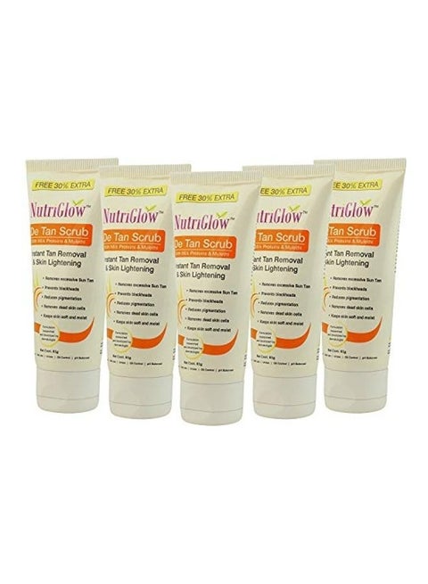 5-Pack De-Tan Scrubs with Milk Proteins Beige 65grams