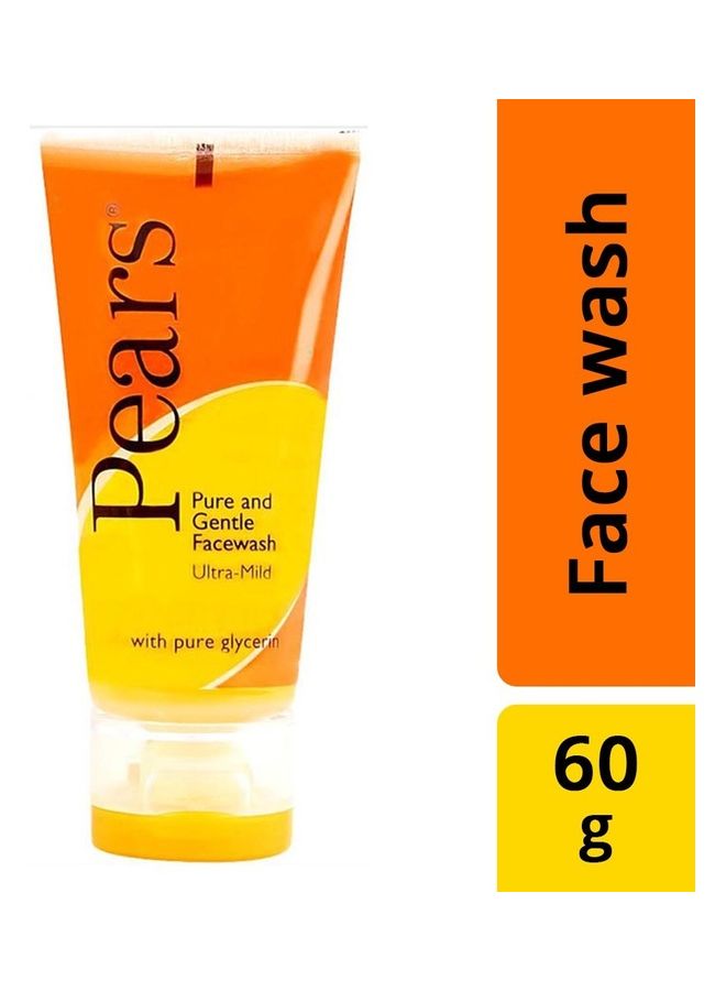 Pears Pure and Gentle Daily Cleansing Facewash Orange/Yellow 60grams - Image 1