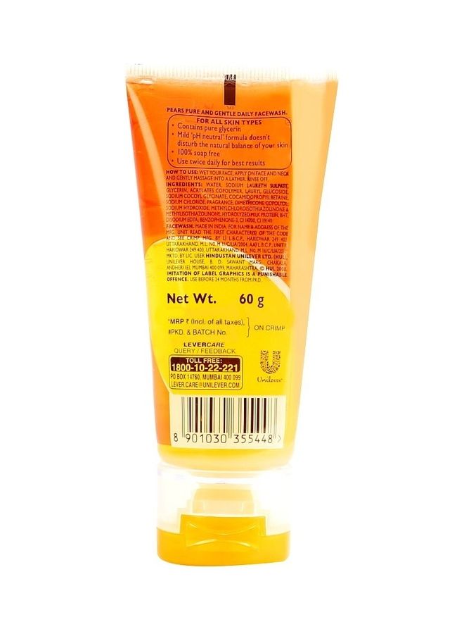 Pears Pure and Gentle Daily Cleansing Facewash Orange/Yellow 60grams - Image 3