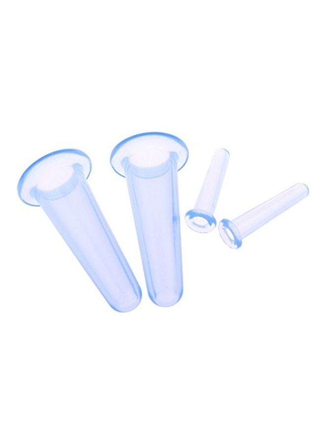 HASTHIP 4-Piece Silicone Vacuum Cupping Cups Massage Set with Bag for Wrinkle Reducer Clear 2.36 X 3.54 X 2.75inch - Image 2