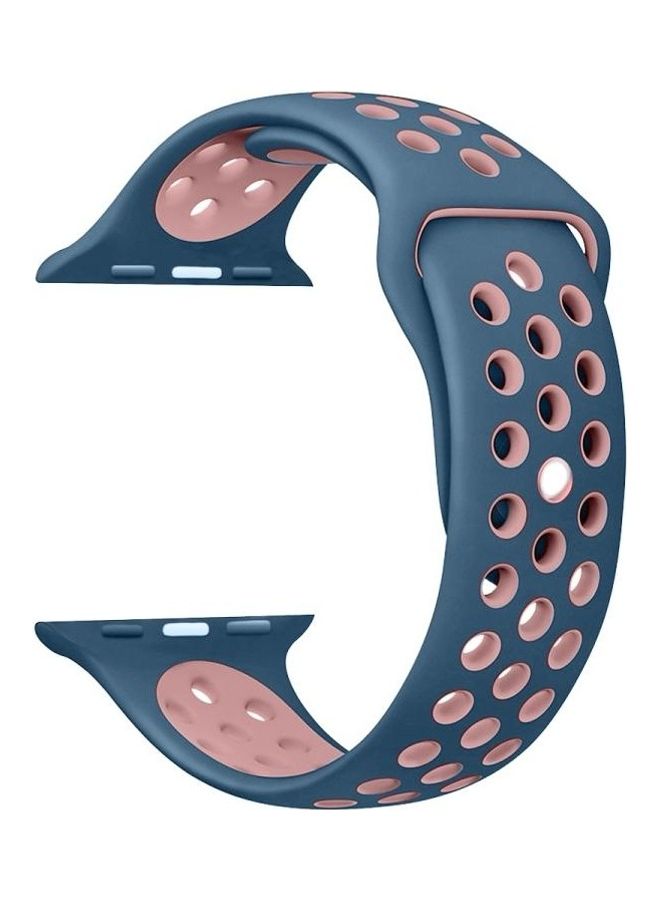 BGM Replacement Watchband for Apple Watch Series 1/2/3/4/5/6/SE 44mm/42mm Blue/Pink - Image 4