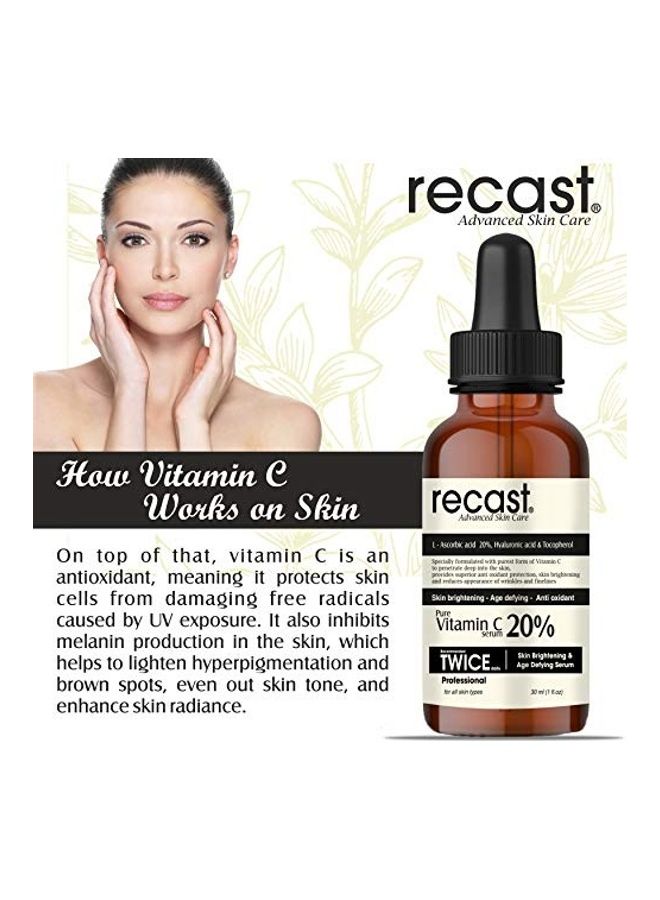 RECAST t Vitamin C 20% Skin Brightening Serum Best For Pigmentation Brown 30ml - Image 4