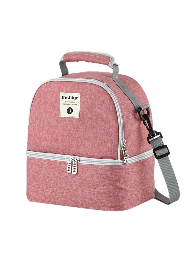 insular 3 Layer Design Breastmilk Cooler Bag Large Capacity Red - Image 1