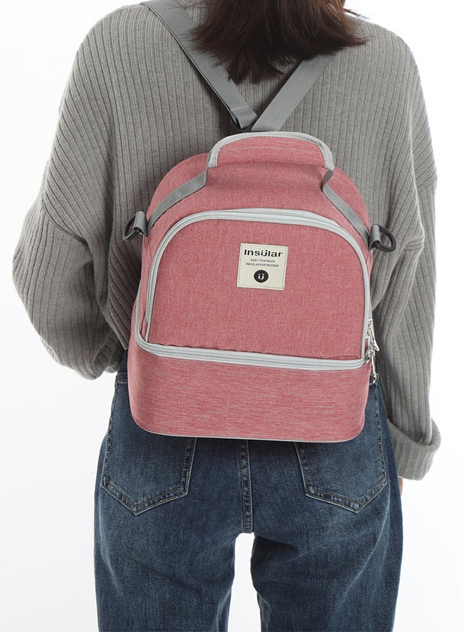 insular 3 Layer Design Breastmilk Cooler Bag Large Capacity Red - Image 3