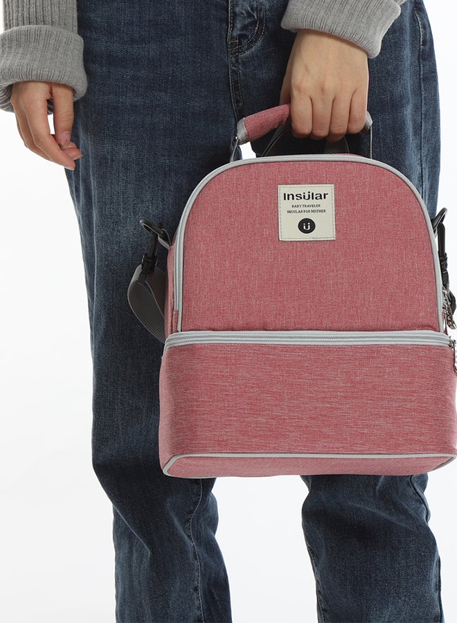 insular 3 Layer Design Breastmilk Cooler Bag Large Capacity Red - Image 4