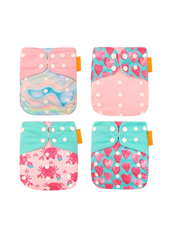 4-Piece Washable Baby Cloth Diapers Set - Image 1