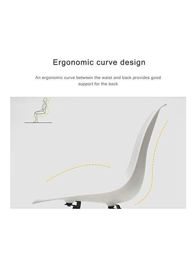 AKF 6-Piece Eames Plastic Dining Chairs White - Image 3