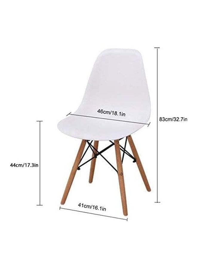 AKF 6-Piece Eames Plastic Dining Chairs White - Image 4