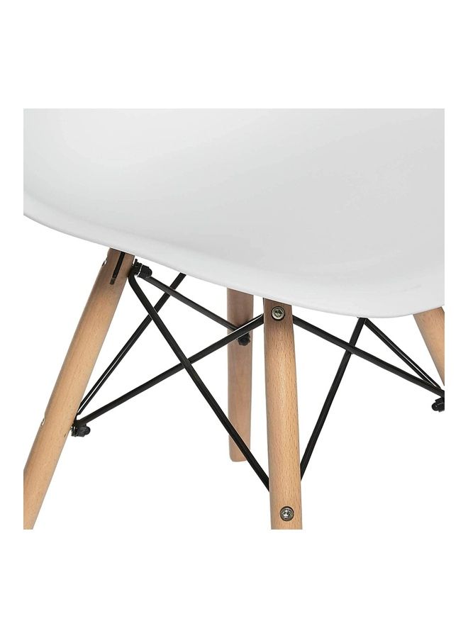 AKF 6-Piece Eames Plastic Dining Chairs White - Image 5