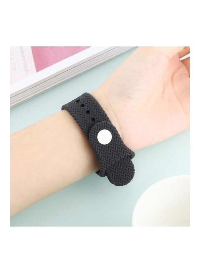 BGM Silicone Double Buckle Replacement Wrist Strap For Apple Watch Series 5/4/3/2/1 Grey - Image 5