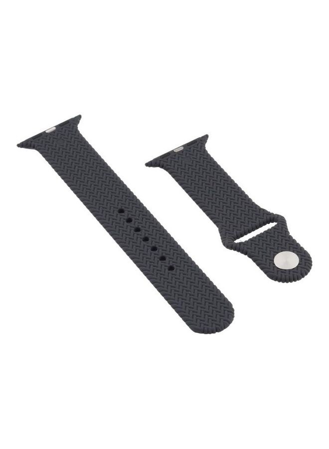 BGM Silicone Replacement Band For Apple Watch Series Grey - Image 2