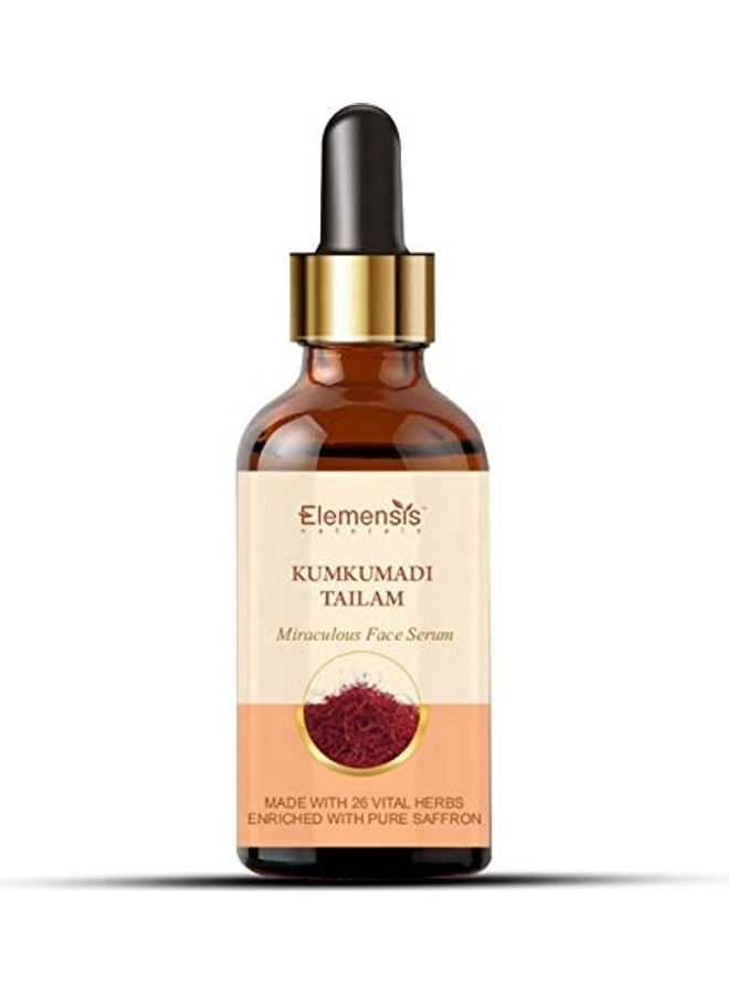Elemensis Naturals - Ayurvedic Kumkumadi Tailam Oil Ffor Skin Whitening & Glowing Face Serum Multicolour 20ml - Image 1