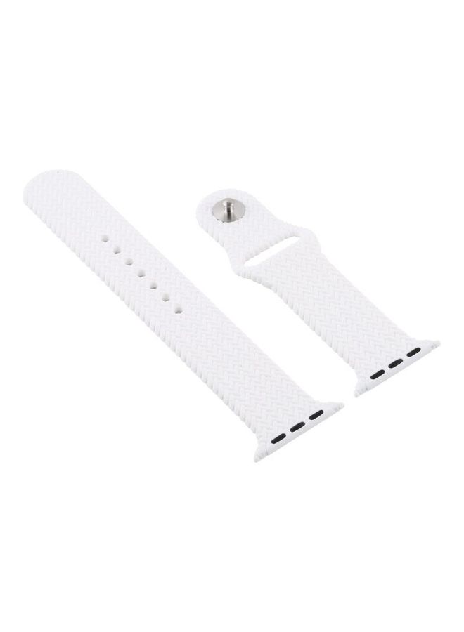 BGM Replacement Strap For Apple Watch Series 6/SE/5/4 40mm And 3/2/1 38mm White - Image 3