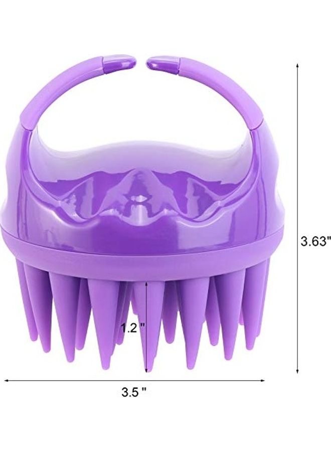 BTYMS 2-Piece Scalp Massage Brush Shampoo Head Massager Exfoliating Scalp Brush Purple - Image 1