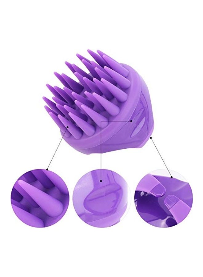 BTYMS 2-Piece Scalp Massage Brush Shampoo Head Massager Exfoliating Scalp Brush Purple - Image 2