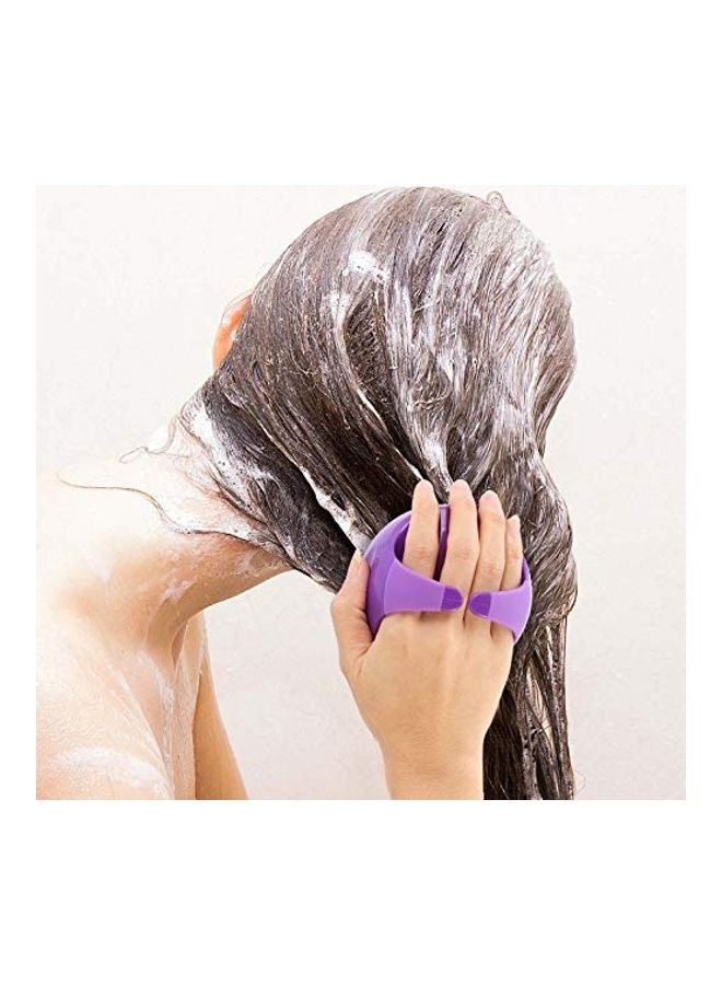 BTYMS 2-Piece Scalp Massage Brush Shampoo Head Massager Exfoliating Scalp Brush Purple - Image 4