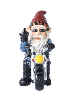 Dwarf Motorcycle Design Garden Character Statues Multicolour