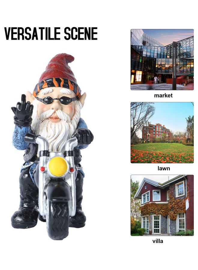 Generic - Dwarf Motorcycle Design Garden Character Statues Multicolour - Image 1
