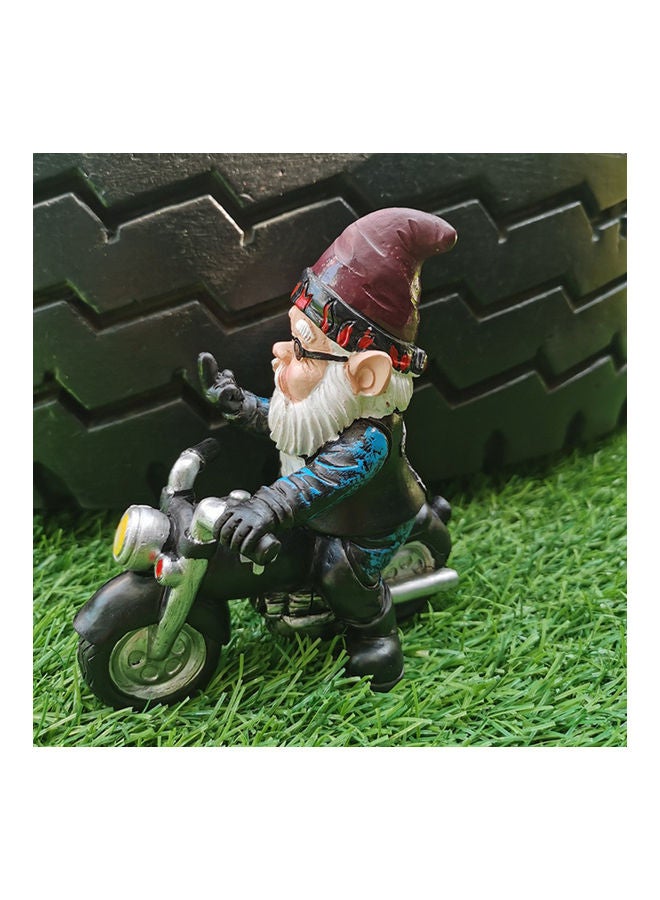 Generic - Dwarf Motorcycle Design Garden Character Statues Multicolour - Image 1