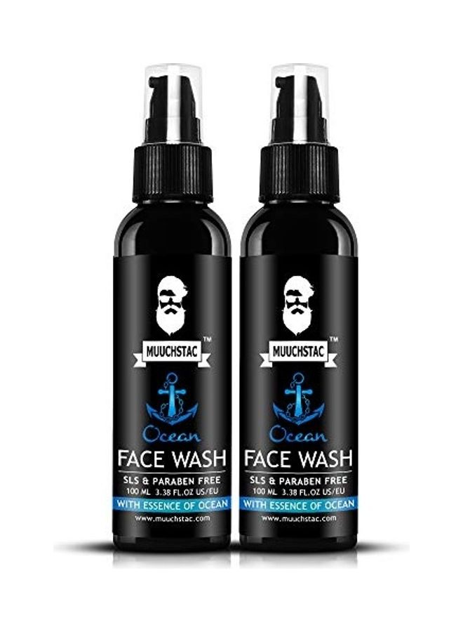 MUUCHSTAC - Ocean Face Wash Pack of 2 Black 100ml+100ml - Image 1
