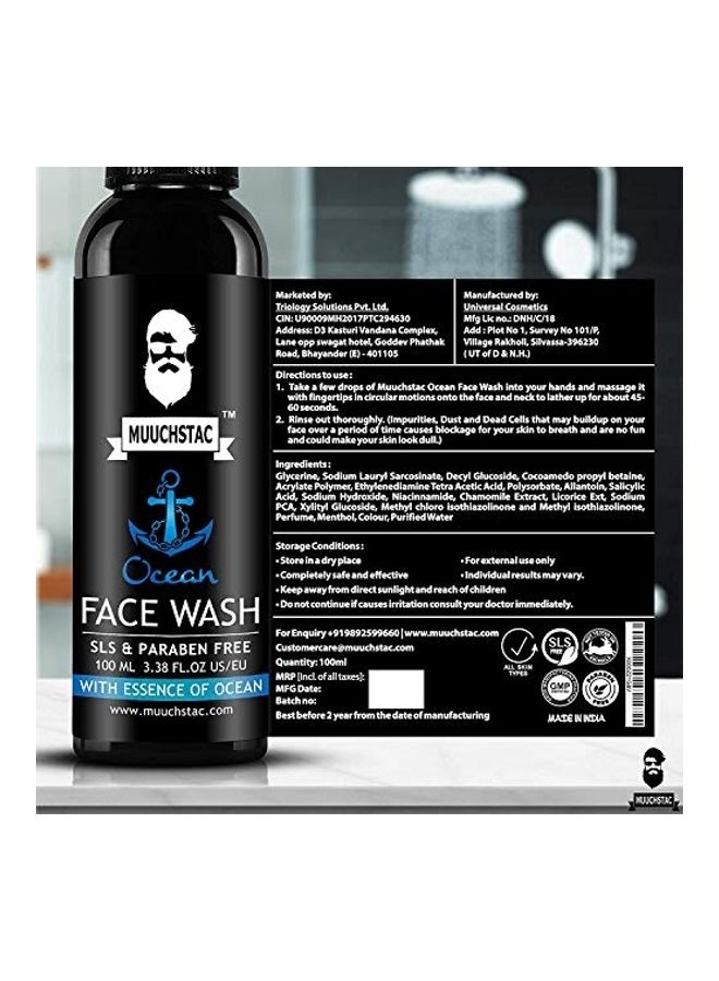 MUUCHSTAC - Ocean Face Wash Pack of 2 Black 100ml+100ml - Image 1