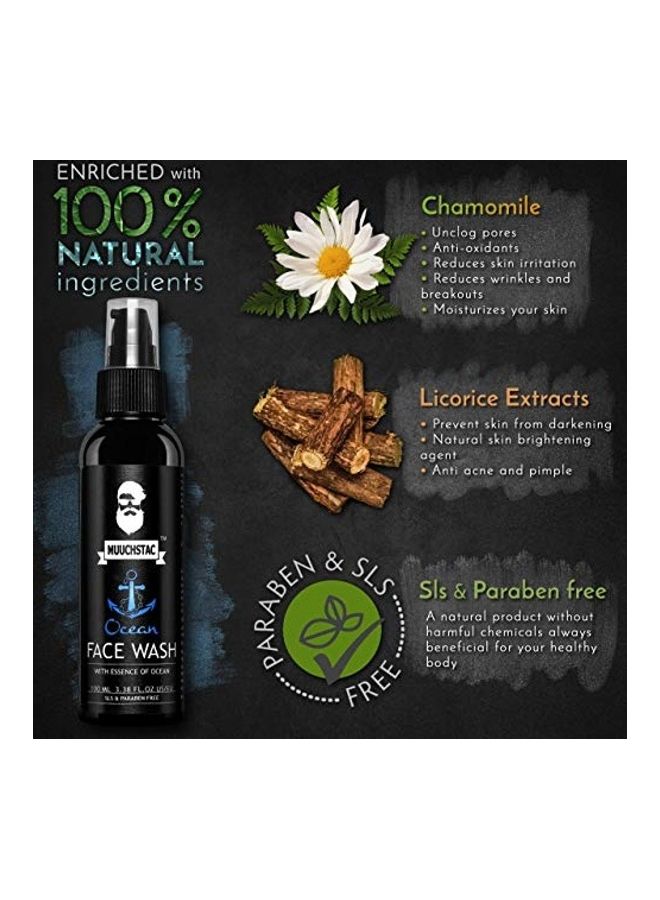 MUUCHSTAC - Ocean Face Wash Pack of 2 Black 100ml+100ml - Image 1