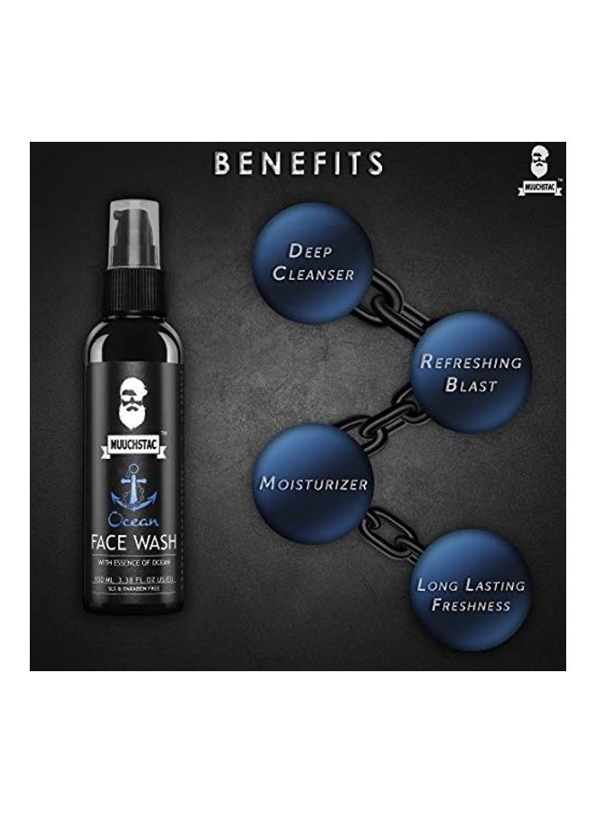 MUUCHSTAC - Ocean Face Wash Pack of 2 Black 100ml+100ml - Image 1