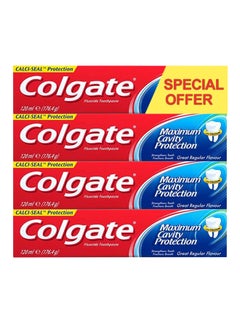 Maximum Cavity Protection Great Regular Flavour Toothpaste 120ml Pack of 4 - v1629120339/N50137168A_1