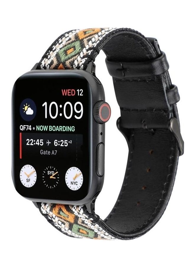 BGM Leather Replacement Watchband for Apple Watch Series 1/2/3/4/5/SE/6 38-40mm Multicolour - Image 1