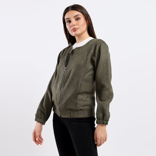 Caesar Plain Basic Jacket Olive  - Image 3