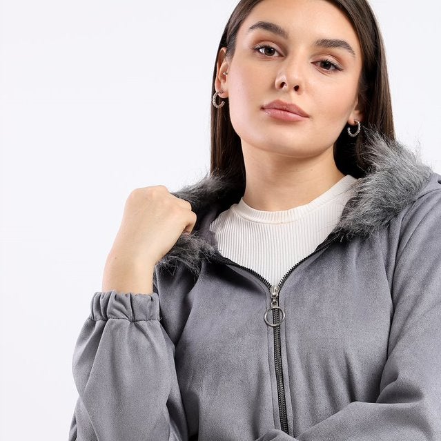 Caesar - Plain Basic Jacket Silver - Image 1