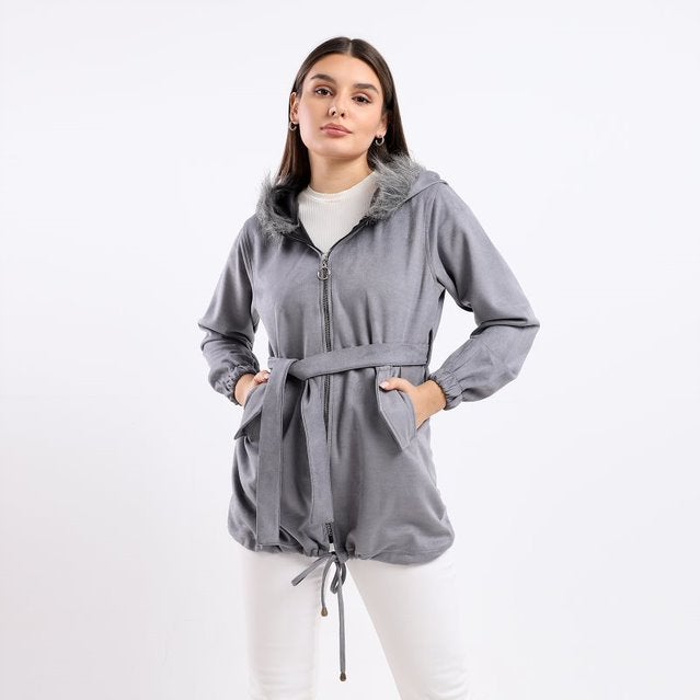 Caesar - Plain Basic Jacket Silver - Image 1