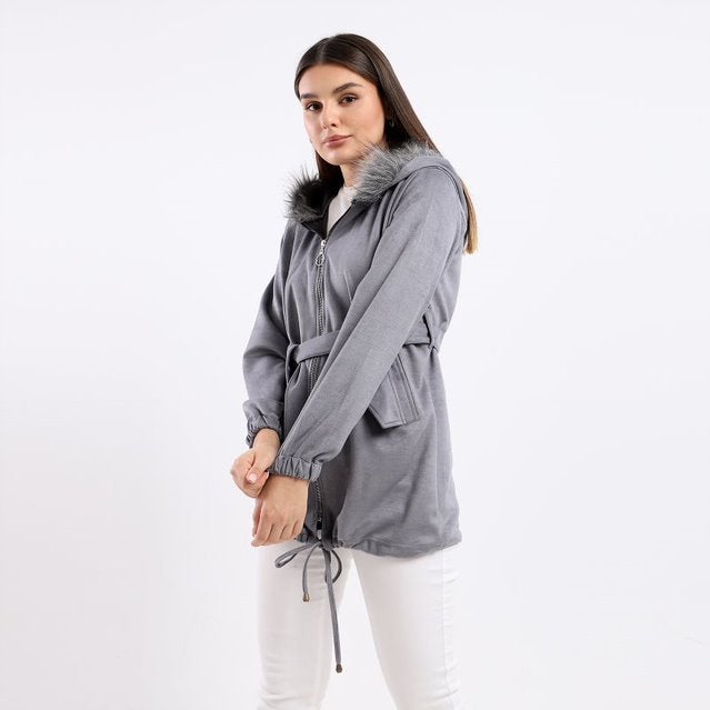 Caesar - Plain Basic Jacket Silver - Image 1