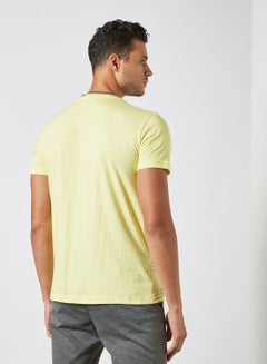 ABOF Graphic Printed Regular Fit Crew Neck T-Shirt Light Yellow  - Image 2