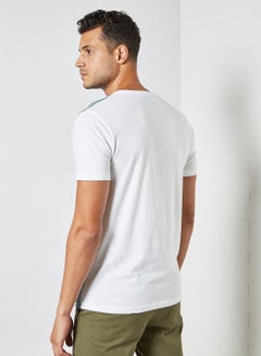 ABOF All Over Printed Crew Neck Regular Fit T-Shirt Green/White  - Image 2