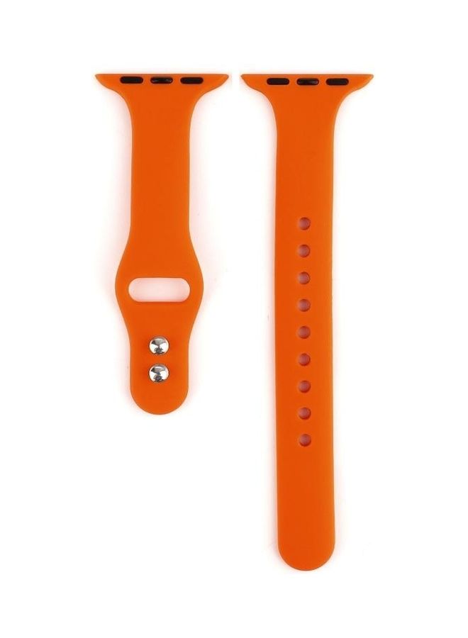 BGM Replacement Strap For Apple Watch Series SE/6/5/4 40mm And 3/2/1 38mm Orange - Image 2