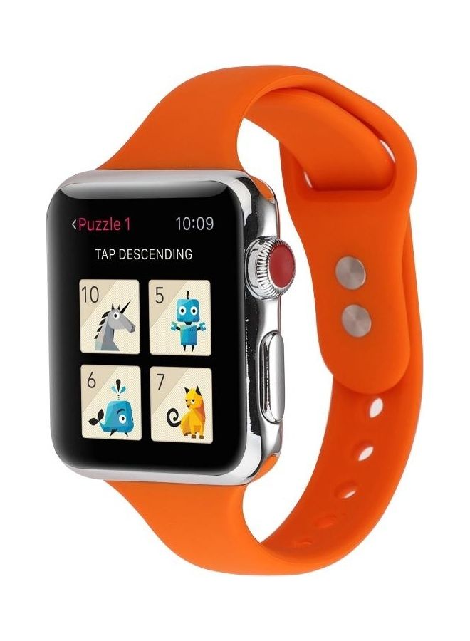 BGM Replacement Strap For Apple Watch Series SE/6/5/4 40mm And 3/2/1 38mm Orange - Image 3