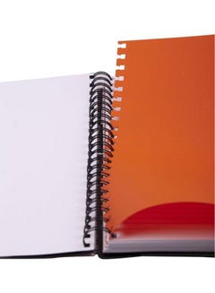 Mintra 100-Sheet 1-Subject Wave Lined Ruling Notebook Orange  - Image 3