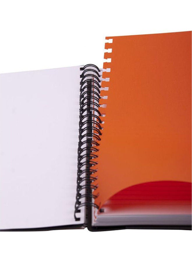 Mintra - 100-Sheet 1-Subject Wave Lined Ruling Notebook Orange - Image 1