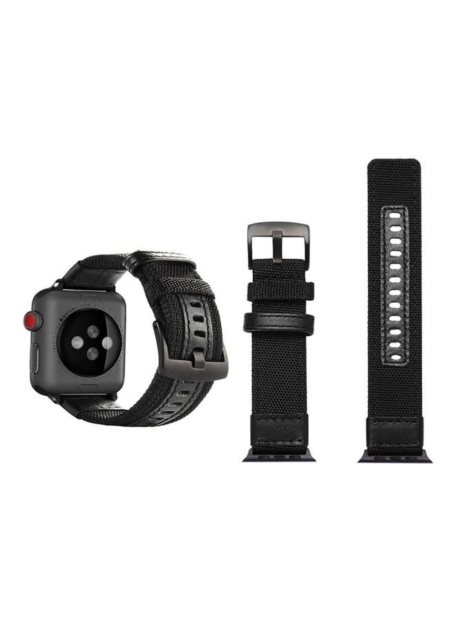 BGM - Jeep Style Nylon Band With Stainless Steel Buckle For Apple Watch Series 3,2.1 38mm Black - Image 1