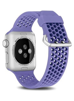 Honeycomb Design Replacement Wrist Strap For Apple Watch Series SE/6/5/4 40mm And 3/2/1 38mm Purple