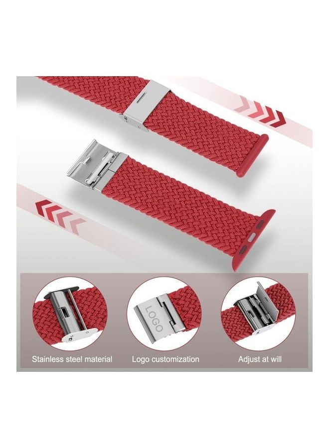 BGM Replacement Strap Watchband For Apple Watch Series 6/SE/5/4/3/2/1 38-40mm Red - Image 3