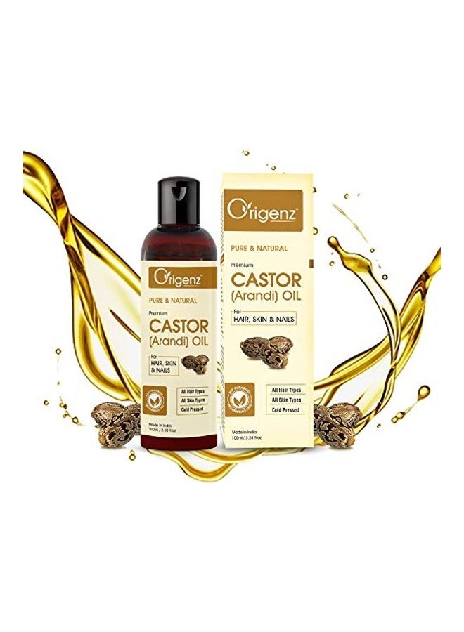 Premium Castor Oil For Hair And Skin Multicolour 100ml - v1629123470/N50140158A_1