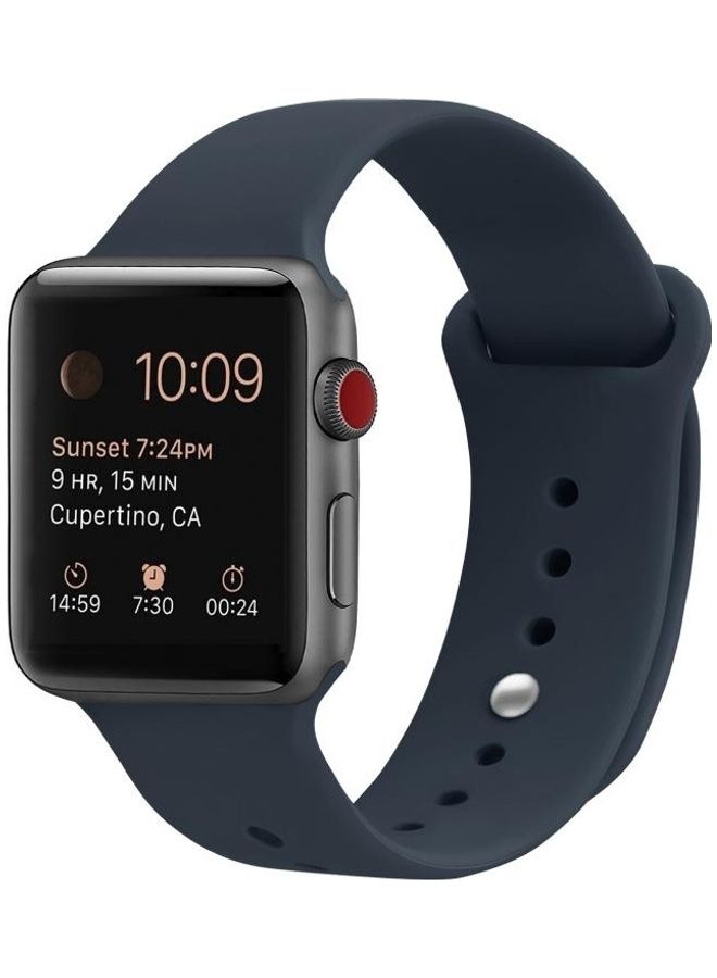 BGM Replacement Strap For Apple Watch Series 6/SE/5/4 40mm And 3/2/1 38mm Midnight Blue - Image 3